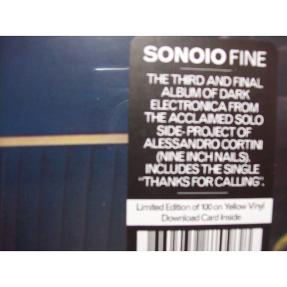 SONOIO ‎Fine Vinyl LP Record LIMITED Edition 100 YELLOW Color Nine Inch Nails - Picture 5 of 5